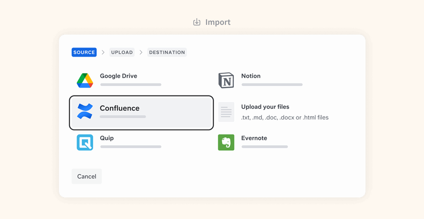 Import from Confluence