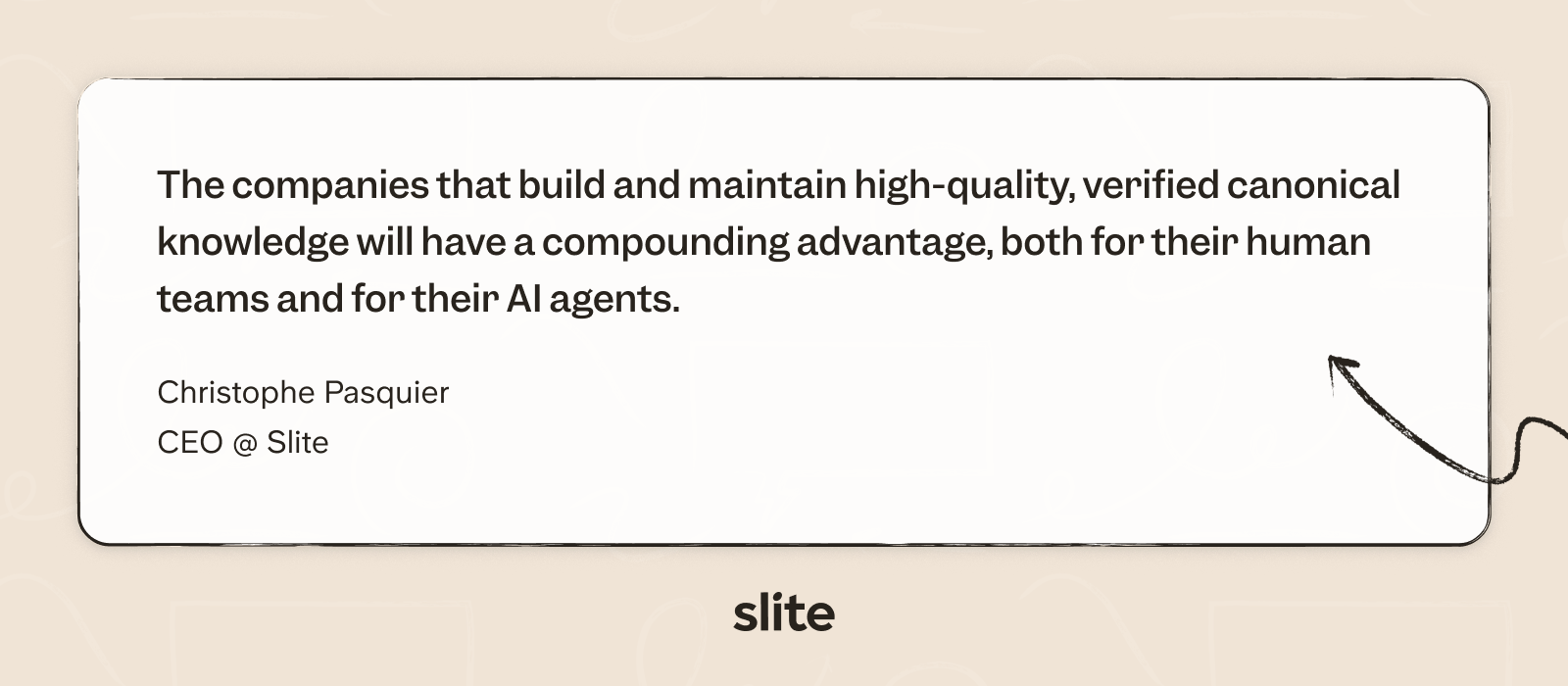 Chris Pasquier about verified canonical knowledge that has a compounding advante for human teams and AI agents