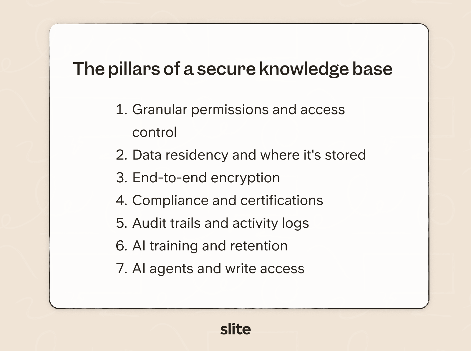 pillars of a secure knowledge base